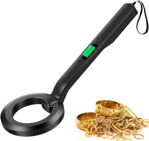 Abizarch Metal Detector, IP54 Waterproof-Portable High Sensitivity Metal Detector with Audible & Vibration Alerts, 360° Scanning Handheld Treasure Finder for Metal Object