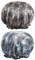 Bath Caps Elastic Band Waterproof Shower Caps With Ruffled Edge Covering Ears Keeping Hair Dry Kitchen Oil-proof Cap for Girls and Women (Paisley)