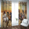 CHERHERART Chinesische Zen Tinte Landschaft Vorhänge Die Große Mauer Landschaft Drapiert 2 Paneele für Wohnung Wärmedämmung Vorhänge für Esszimmer W52xL54 B168xH300