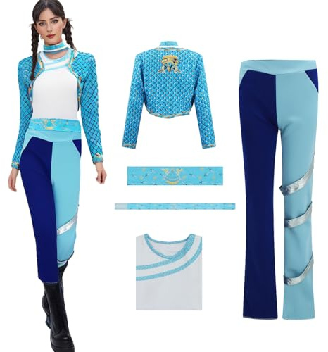 AYYOHON Rise of Red Costume charmant pour adulte : robe avec veste, haut et pantalon, ensemble princesse d'Halloween, tenue de costumade taille L