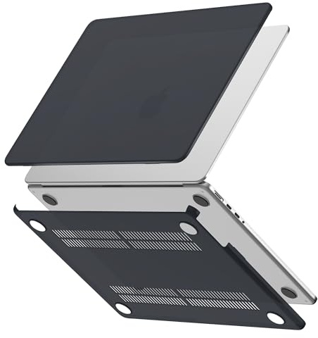 GPXIIZ Hülle für MacBook Air 13 Zoll M5 M4 M3 M2 2026-2022, Schwarz | Leicht und Robust, Ultradünne Hartschale Schutzhülle Snap Case für Mac Book Air 13.6 Modell A3449 A3240 A3113 A2681