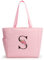 KALIDI Handtasche Damen A-Z Reißverschluss Schultertasche,Personalisierte Initialen Tragetasche Geschenke für Damen,Strand,Reisen,Einkaufen,Schule