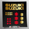 Aufkleber-Set kompatibel mit Suzuki Tank und Motorradhelm, vorgeschnitten, einfache Anbringung, Schriftzug Logos, Stickersland® (mattes Metallic-Gold)