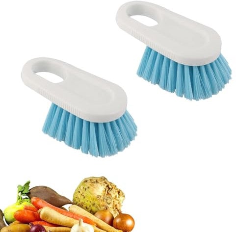 2 PCS Vegetable Brush, Vegetable Brush Scrubber for Food, Potato Scrubber, Vegetable and Fruit Cleaning Brush, Mushroom Brush for Washing Fruit Carrots Mushrooms