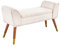 Riess Ambiente Retro Sitzbank Scarlett - 90cm - beige Strukturstoff - mit Armlehnen
