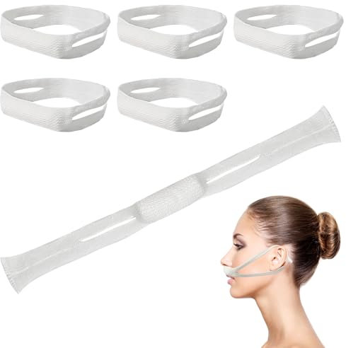 6Pcs Supports de Pansement Nasal Élastique de Saignement Absorbant, Bandage Nasal Post Opératoire Respirant, Bandage de Nez Externe Avec Boucles d'Oreille Pour Maison Bureau Voyages