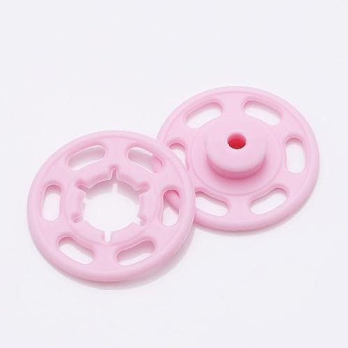 10 Stück Bunte Kunststoff-Druckknöpfe for Kinderkleidung, Nähknöpfe for Herren- und Damenmäntel, Pullover, DIY-Nähzubehör(10pcs Pink,21MM)