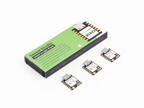 XIAO MG24 Sense Silicon Labs EFR32MG24, Matter Native Over Thread/BLE 5.3, Arduino kompatibel, 1,95μA Ultra-Low-Power, On-Board IMU/Mikrofon/Antenne, 19 GPIOs, 3 Stück