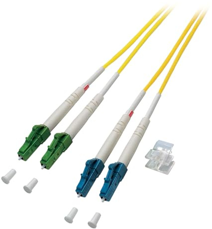ProfiPatch Glasfaserkabel LWL Patchkabel Duplex LC-LC/APC 9/125 OS2 Singlemode LSZH Lichtwellenleiter 15m