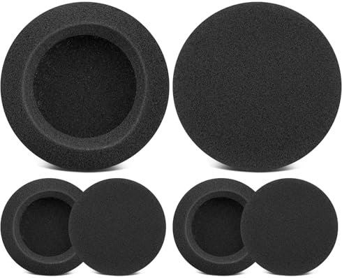 SOULWIT 6Pcs Replacement Earpads for Logitech H340 Headsets, Soft and Durable Sponge Ear Pads Cushions with High-Density Foam - Black