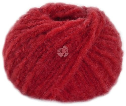 LANA GROSSA Royal Alpaca | Voluminöses Effektgarn aus den feinsten Alpaka Fasern | Handstrickgarn aus 93% Alpaka (Royal) & 7% Polyamid | 50g Wolle zum Stricken & Häkeln | 95m Garn FB 15