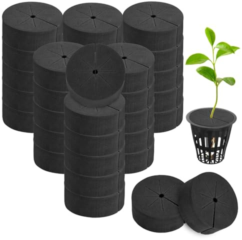 M METERXITY 30er Pcs Klonmanschetten Einsätze Hydrokultur Schwamm Systeme Klonen DIY Schaum Kloner Einsätze Passend Für 2 Zoll Netztöpfe Für Hydrokultur/DIY Kloner [Schwarz]