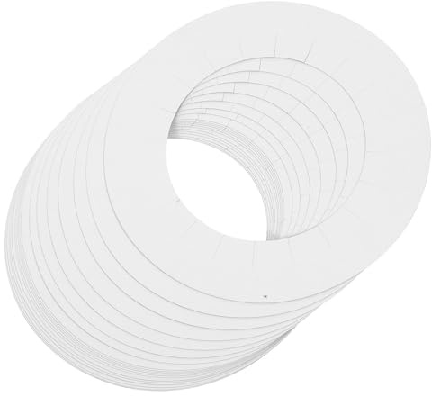 20pcs Waxing Machine Protective Paper Mats for Wax Warmers | White Serrated Rings, Disposable Paper Collars, for Hair Removal Wax Machine
