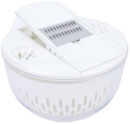 BAOFUYA Grande Essoreuse à Salade, 4500 Ml, Efficace et Pratique, avec Passoire pour la Préparation des Salades et le Lavage des Aliments