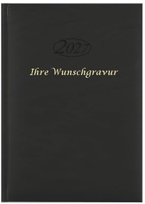 Livepac-Office Buchkalender 2027 mit Gravur/Chefkalender/Farbe: schwarz