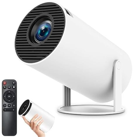 Smart Mini Projector, Portable with Remote Control, 180° Rotation, Suitable for Bedroom Home/Outdoor Cinema