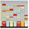 FRANKEN T-Kartentafel 7-Tage Wochenplaner, 47,4 x 49 cm, 7 Träger + 1 Index, 20 Schlitze, PV1020