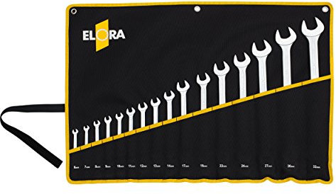 Elora Ringmaulschlüssel-Satz DIN 3113, Form B, 12-teilig, 6-22 mm, 205S 12MT