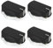 Genuine Belling ADP3640 ADP4890 CH60R Oven Cooker Hob Control Knob Switch (Black / Chrome, Pack of 4)