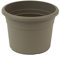 greemotion Pflanzkübel Fiona, UV-Beständiger Blumentopf aus Kunststoff, Pflanzgefäß mit Bodenlöchern, Volumen ca. 61 l, ca. Ø 60 x H 42,5 cm, Taupe