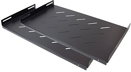 Good Connections Boîtier 19 Réseau Murale, Tablette (1U) - 2 SPARSET - Variante b, 1 HE, Noir de jais RAL9005