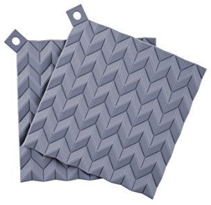 Stelton Topflappen-Set Hold-On - Silikon-Tischuntersetzer/Topfhandschuhe, rutschfest, hitzebeständig- Topfuntersetzer für Topf, Pfanne, Backform - Vielseitiges Küchen-Zubehör - 2er-Pack, Dunkelblau