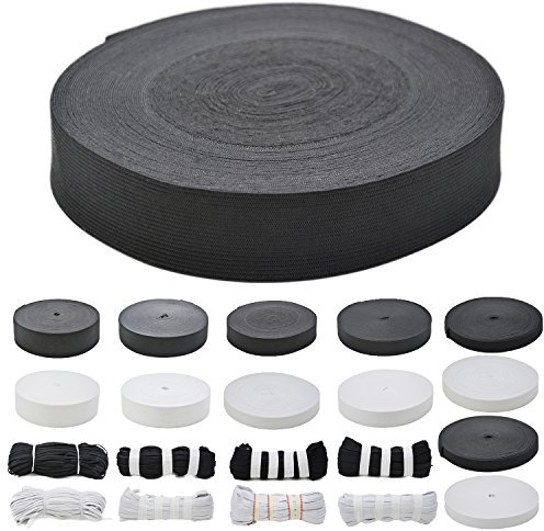 Roban Fashion Gummiband zum nähen 40mm 4cm breit 25 Meter Schwarz