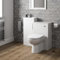 AURORA® 900mm Combination Vanity Unit Furniture Set, Wash Basin Bathroom Sink, BTW Toilet Pan & Soft Close Seat, Storage Cabinet, Reversible, White Gloss