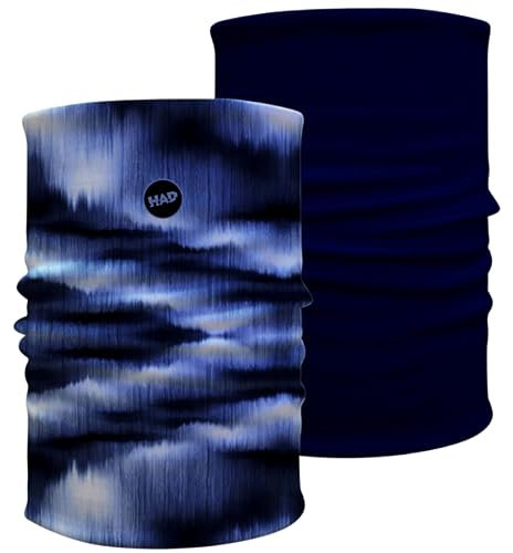 H.A.D. Merino Reversible Neckwarmer Blau-Schwarz, Merino Schals und Halstücher, Größe One Size - Farbe Clouds - Sky