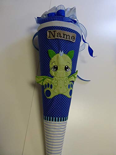 Drachen Schultüte aus Stoff Zuckertüte Drache mit Namen