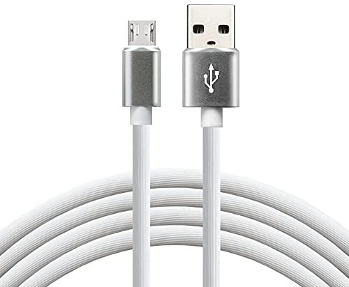 everActive Micro USB Kabel, Silikonkabel, schnelles Laden mit bis zu 2,4 A, 150 cm lang, weiß, Modell: CBS-1.5MW