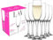 LAV Champagne Flutes Set of 6 - Elegant, Clear Champagne Glasses for Christmas, Wedding, Anniversary, Birthday, Special Events - Mimosa Glass Set - Prosecco, Rose, Sparkling Wine - 7 1/2 oz
