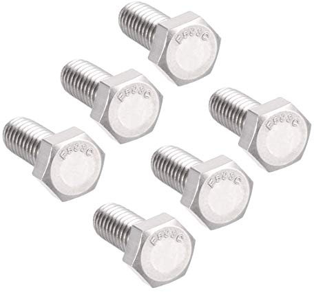 5/16-18 x 3/4 pulgadas - Fijación de tornillos hexagonales de acero inoxidable 304, 6 unidades