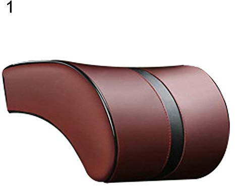 Memoria de coche espuma viaje cómodo cuello reposacabezas almohada soporte lumbar cojín-Reposacabezas Rojo Vino