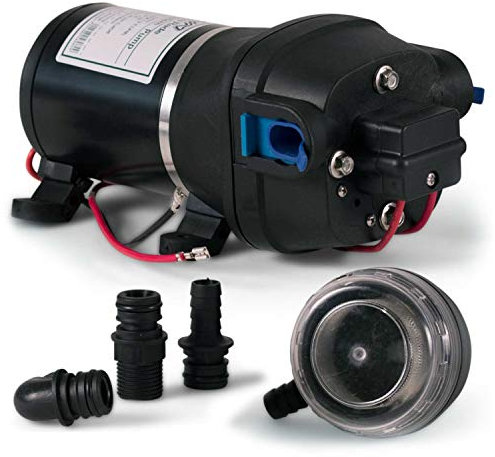 wellenshop Wasserpumpe 8,0 L/min / 12,5 l/min 12V Selbstansaugend Pumpe Druckwasserpumpe Trink-Wasser Membran-Pumpe Boot Frischwasser Tank Größe 12,5 l/min