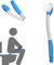 Toilettenpapierhalter, einfaches Abwischen, komfortabel, faltbar, Toilettenpapierhalter, Abwischhilfe mit Abwischhilfe, Lange Reichweite, Hygiene der Toilette