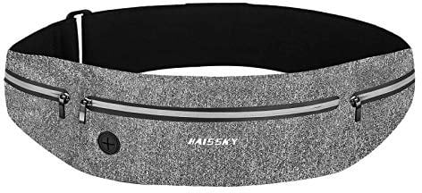 HAISSKY Running Belt, Waist Pack Ultra Light Fitness Belt Water Resistant Running Waist Pack for iPhone 15 Pro Max/14/13 Pro/12/11 Plus Waist Bag for Women Men Fit Smartphone Up to 6.9 inch