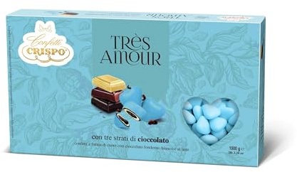 Confetti Crispo Tres Amour Cuori Colore Azzurro 1Kg