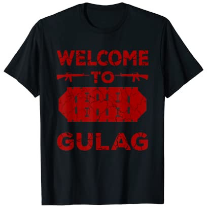 Homme WELCOME TO GULAG MAP Warzone GuLAG Verdansk Design Gaming T-Shirt