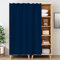 Liveinu Rideaux Armoire pour Armoire de Cuisine, Salle de Bain, Rideau Anti-poussière pour étagères, Panneau Mural,Installation Crochet et Boucle 130x180cm （L x H Bleu Marine