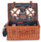 AADECOR Picknickkorb aus Weidengeflecht für 4 Personen mit wasserdichter Picknickdecke, Picknick-Set für die Familie mit isolierter Kühltasche und Besteck, Willow Picknickkorb für Camping, Hochzeit