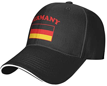 831 Damen Herren Basecap Flagge-Von-Deutschland Distressed Basecap Verstellbar Outdoor Hut Vintage Baseball Kappen Für Sport Wander Draussen