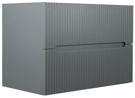Vente-unique - Waschbeckenunterschrank Pavani -L 80cm x B 45.5cm x H 55cm- MDF - grau