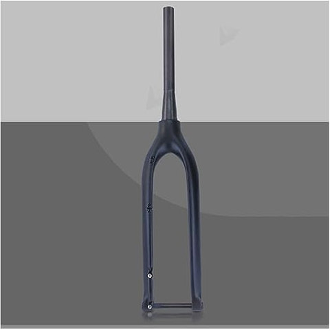 LHHL 26/27.5/29'' Fibra di Carbonio MTB Bici Forcelle Rigide Perno Passante 15x100mm Bicicletta da Montagna Forcella Anteriore Tubo Conico 1-1/8 Freno A Disco (Color : Black-Matte, Size : 26)