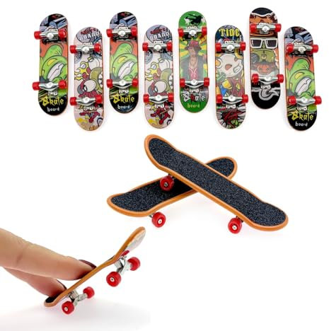 JZK 10x Mini Skate Spiel Finger Skateboard 94mm Skateboardspielzeug Finger Schreibtischspielspielzeug Kinderjungengeburtstags Gastgeschenke Giveaways für Jugendliche