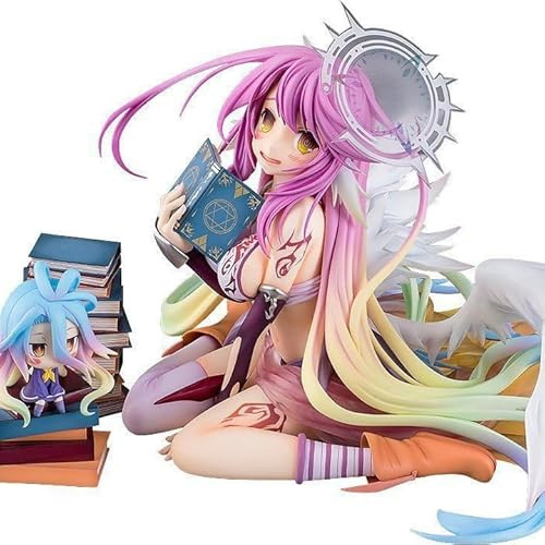REOZIGN NO Game NO Life Figuren, Jibril Figur Statue 13 cm kniend Lesen Jibril Anime Figuren Figur Dekor Action Figur Ornament Geschenk (Jibril B)