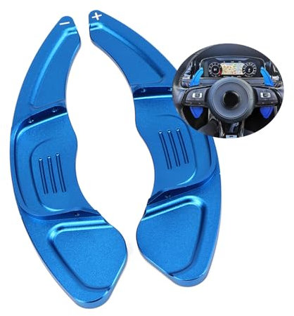 ontto Auto Lenkrad Schaltwippen Verlängerung Schaltpaddel Passt für VW Golf 7 Polo GTI R Rline MK7 MK7.5 Scirocco 2015-2019 Metall Shift Paddle Shifter Erweiterung Innendekoration-Blau