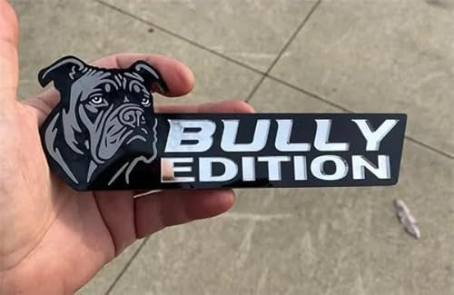 Hunde-Edition, Auto-Abzeichen, Laserschnitt, Auto-Emblem, 3D-Auto-Abzeichen, Auto-Aufkleber, lustige Tierdekoration, Autozubehör, Geschenke für Auto, LKW, Wohnmobil, Boot, Außendekoration (Bully)