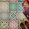 HUBDECO - Fliesenaufkleber - Küche, Badezimmer Deko - Klebefliesen - Bodenfliesen - Klebefolie Küche - Boden Schutzmatte - Selbstklebende Fliesen - 9 Stk. - Arabische Ornamente - 30x30cm
