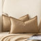 Yaertun 2er Set Leinen Reine Farbe dekorative Kissenbezug Moderne Kissenbezüge Schlafzimmer Sofa Wohnzimmer Dekokissen Bett Kissenhülle Sofakissen 40 x 60 cm Kamel